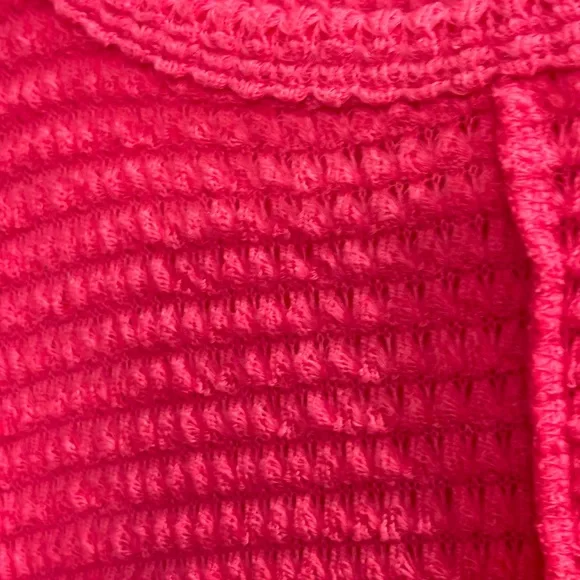 Zenana fuchsia waffle knit top NWOT L/XL - Picture 6 of 7